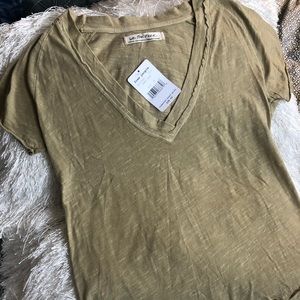 Free People Sweet Sage V-neckT-Shirt  SZ:M NWT